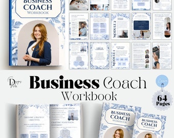 Business Coach Workbook Business Worksheet Life Coaching Workbook For Business Coaching Worksheet Templates Canva Coaching Planner Template