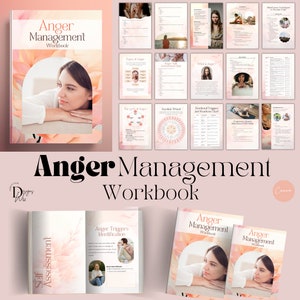 Anger Management Workbook Ebook Template Coaching Course Template Therapy worksheet Anger coping skills Worksheet CBT Counselling resources