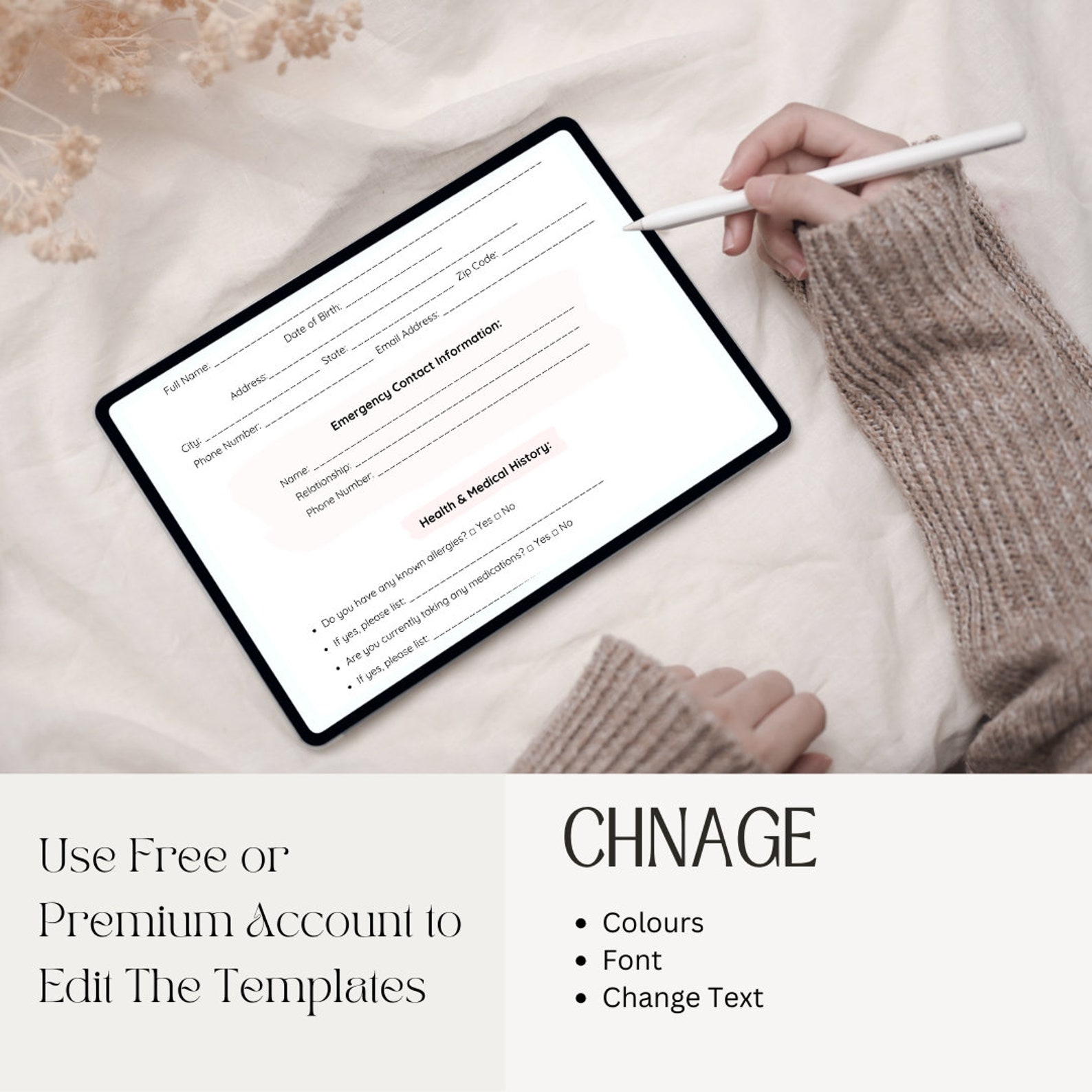 Consent Form for Eyelash Extension Client Intake Form Editable Simple ...