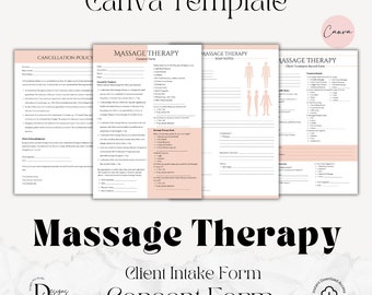 Massage Therapy Form Massage Intake Form Massage Aftercare Massage SOAP Notes Massage Consent Form Massage Consultation Cancellation Form