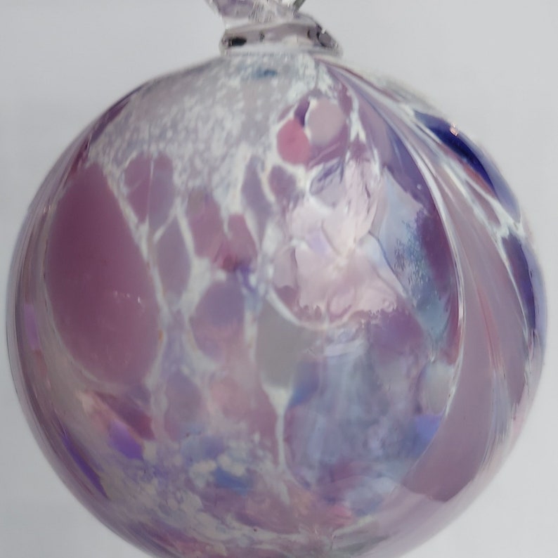 Purple Peacock Angel Feather Blown Glass Ornament 3.5 inches FREE SHIPPING image 2