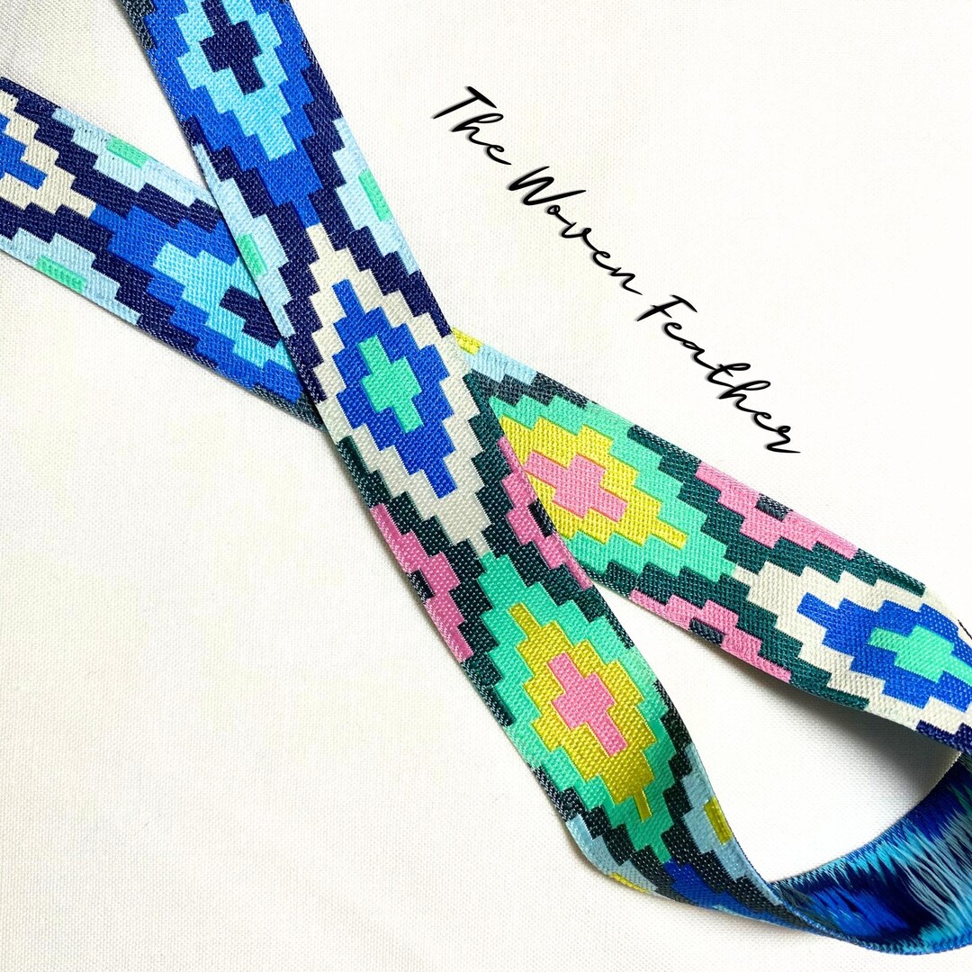 Amy Butler - Blue Spirit Weave Ribbon - 7/8 Inch - Etsy