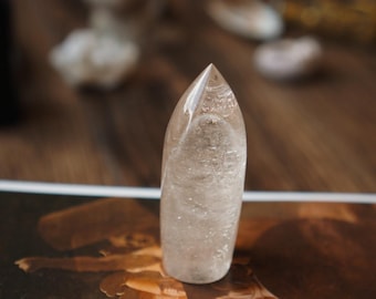 Volyn Smoky Quartz Obelisk: Hand Carved Ukrainian Crystal