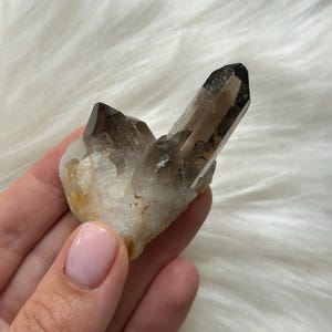 Cristallo di quarzo fumé / Quarzo fumé grezzo / Cluster di cristallo brasiliano / Pietra curativa naturale / Esemplare minerale unico / Qualità superiore