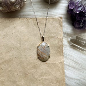 Handmade Jasper 925 Sterling Silver Pendant: Earthy Boho Jewelry