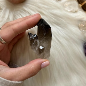 Brazilian Smoky Quartz Crystal Point: Natural Altar Stone