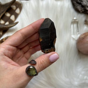 Natural Morion Quartz Crystal | Top Quality Smoky Quartz from Volyn Pegmatite Deposit, Ukraine | High Vibrations Mineral Specimen