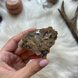 Quartz Druzy on Matrix with Agate Veins | Ural Mountains | Partially Polished Collector’s Specimen | Natural Crystal Formation
