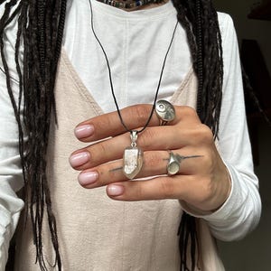 Raw Quartz Pendant | Ukrainian Crystal Necklace | Sterling Silver | Volyn Quartz | Choose Your Stone | Natural Point Pendant | Unisex Gift