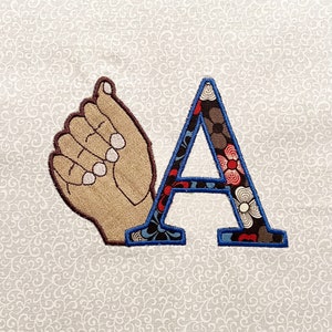Sign Language Alphabets Appliques , Machine Alphabet Embroidery Designs, Embroidery Applique Designs, sign language embroidery designs