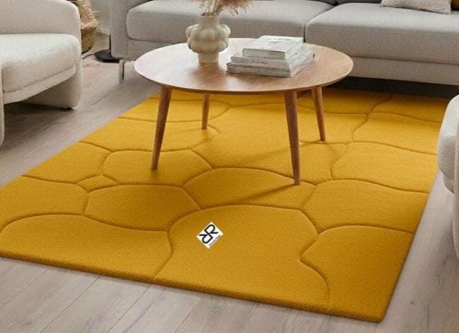 Moss Green Pebble Rug | 3D Textured Organic Hand Tufted Carpet | Modern ...