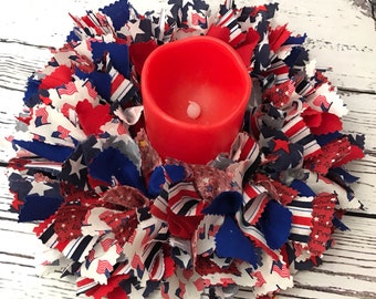 Patriotic Centerpiece with Candle