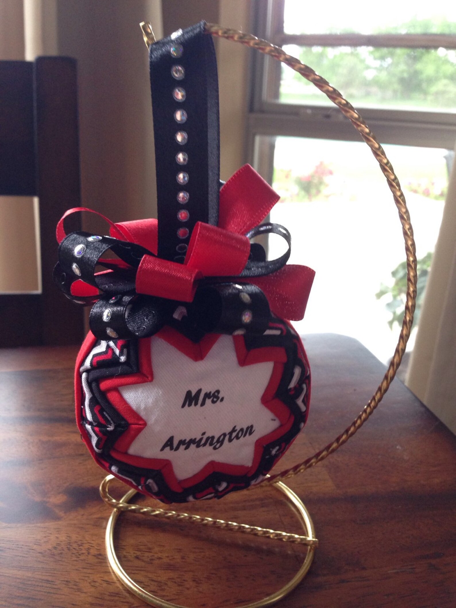 Personalized Teacher Ornament for Desk Any School Any Etsy