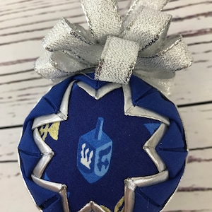 Hanukkah Dreidel fabric ornament ball
