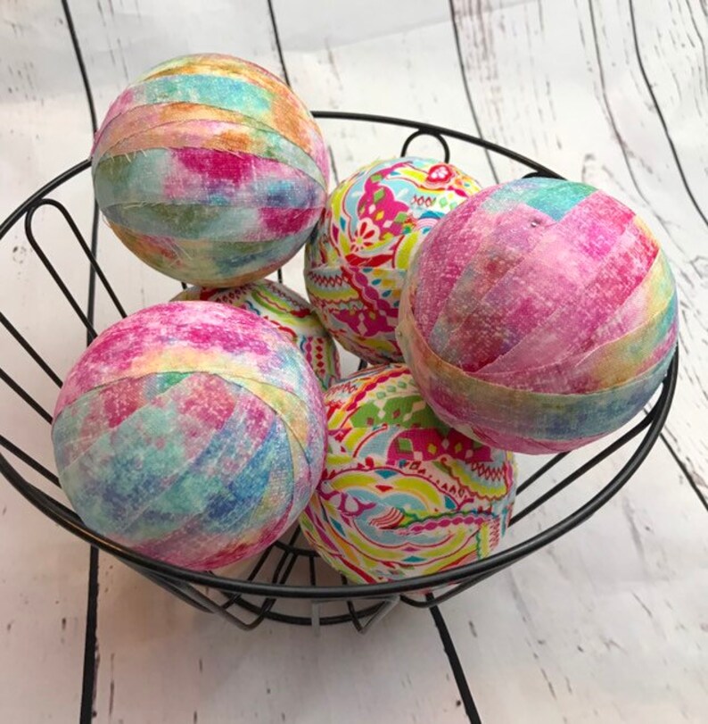 Spring Easter Fabric Wrapped Bowl Fillers Etsy