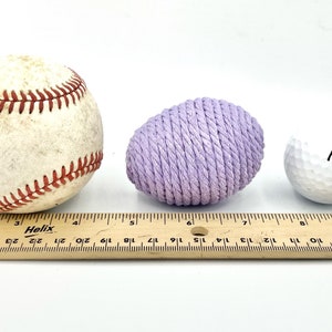 Lot de 8 œufs décoratifs de Pâques pastel, œufs emballés dans une corde en macramé, remplissage de bols de Pâques de la ferme, panier de printemps et décoration de vase image 10