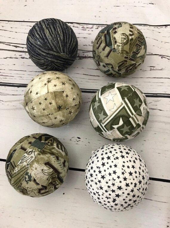 Army Military Camo Fabric Wrapped Balls Bowl Filler Orb Set Etsy