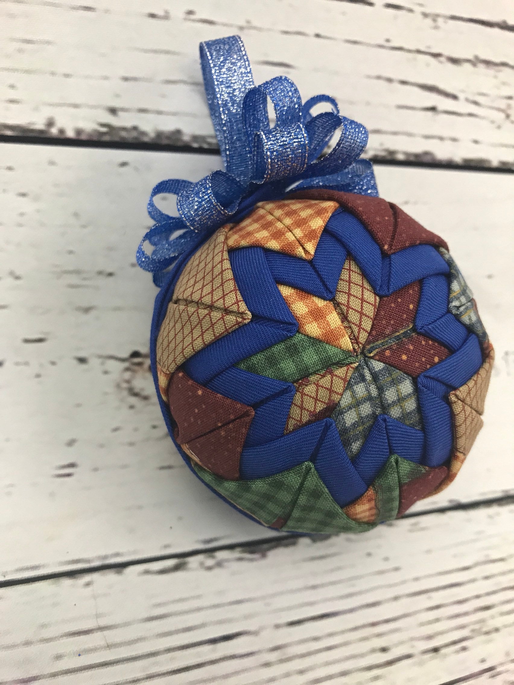 Patchwork Quilt Fabric Ornament Etsy India