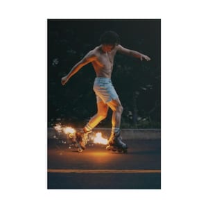 BENSON BOONE - fireworks and rollerblades Premium Matte Poster, Music Merch, Tour merch Birthday Gift