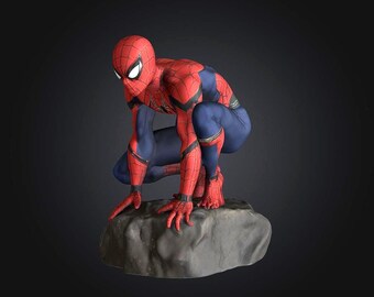 Spiderman 3D Model | STL + Textured OBJ Files | Printable Superhero Figure for 3D Printing, Collectibles, and Digital Art