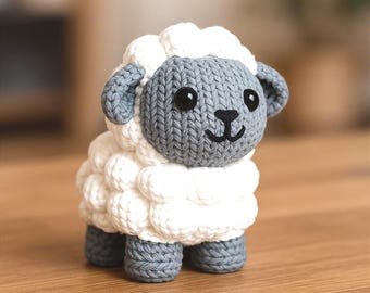 Cute Knitted Sheep STL File – 3D Printable Adorable Sheep Figurine, Farm Animal Model for Home Decor & Gifts, Digital Download