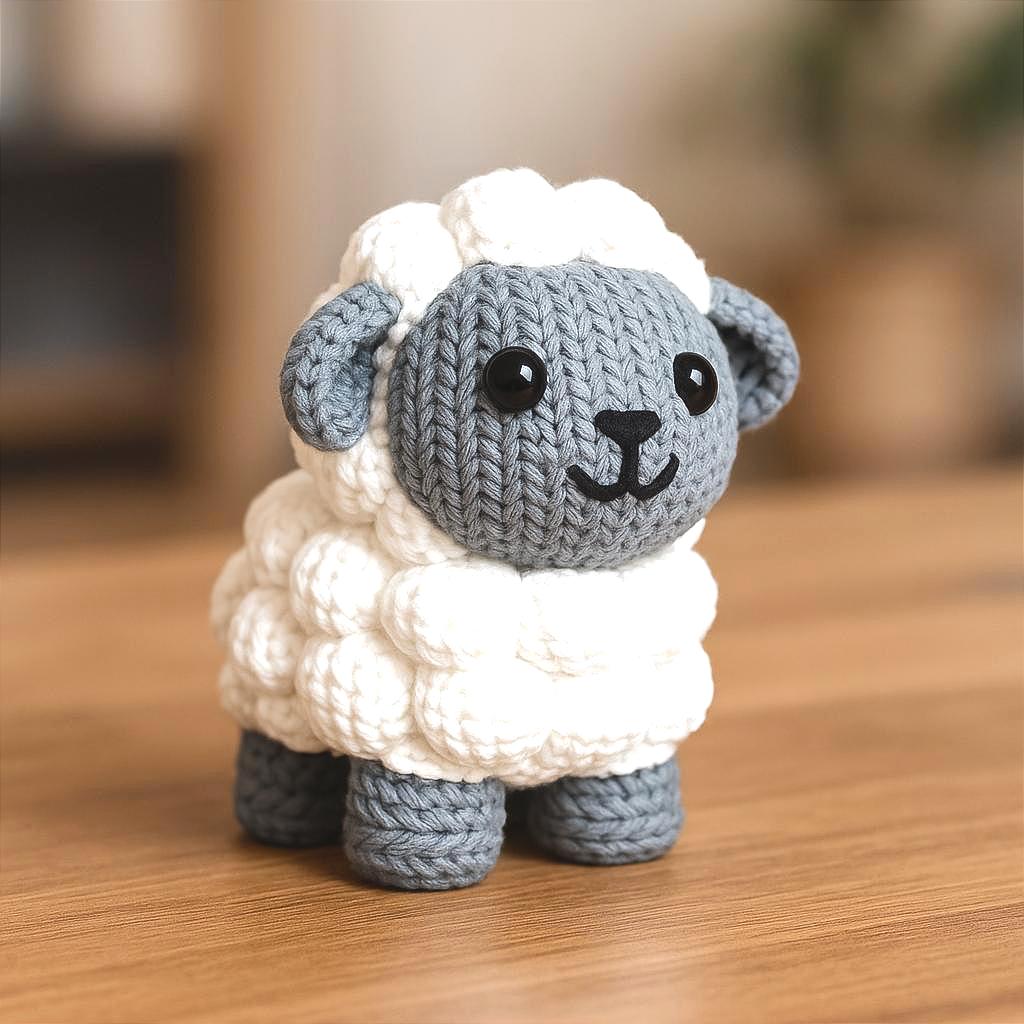 Cute Knitted Sheep STL File – 3D Printable Adorable Sheep Figurine