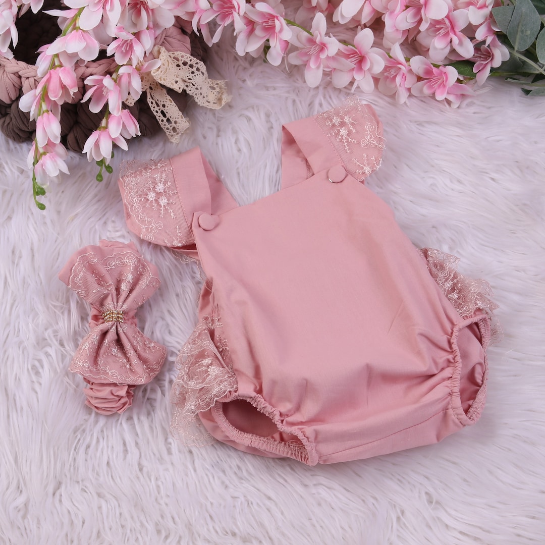 Dream Blossom Soft Bamboo Baby Girl Floral Zipper Romper