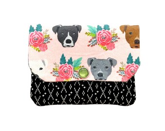 Pit Bull Am Staff Wallet, small cash and card wallet with change pouch, Vegan wallet, gift for dog lovers, gift for women, mother's day gift