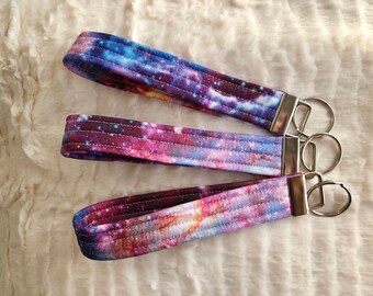 Galaxy Print Key Fob Wristlet, Wristlet Keychain, Gifts for women, gifts for teens, stocking stuffers, gifts for coworkers, gifts for her