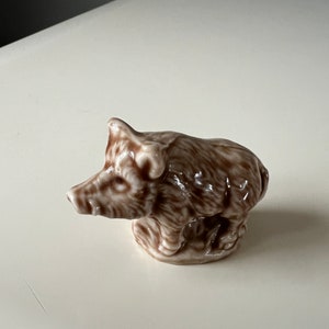 Vintage Wade England Whimsie Boar Pig Animal Collectable Ornament English Porcelain Figurine