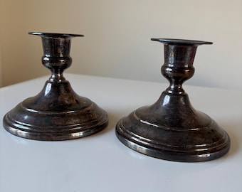 アンティーク ゴーハム シルバープレート キャンドルスティック 1914