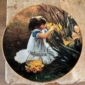 Zeldzame vintage 1993 Limited Edition Donald Zolan &#39;Flowers For Mother&#39; The World Of Zolan Bordencollectie nr. 0045A Decoratief bord