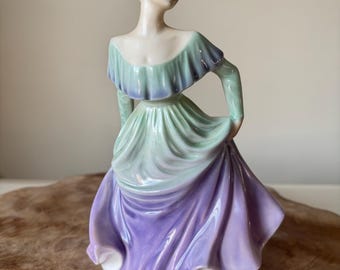 Rare Vintage 1985 Coalport England ‘Stella’ "Ladies of Fashion" Series,  Collectable Bone China Lady Ornament / Figurine / Figure / Statue.