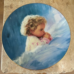 Zeldzame vintage 1993 Limited Edition Donald Zolan &#39;Twilight Prayer&#39; The World Of Zolan Bordencollectie nr. 0039A Decoratief bord