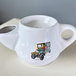 Vintage Wade England Daimler Car Edition, Traditional Men’s Wet Shave Shaving Scuttle Mug - Barber Moustache Cream Ceramic Cup