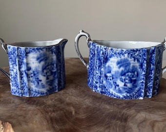 アイアンストーンフローブルービクトリアンウェアピッチャー - Etsy 日本