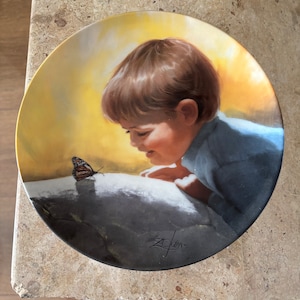 Vintage 1988 Limited Edition Donald Zolan Sunny Surprise tweede bord uit collectie, nr. 0745 H Pemberton & Oakes Collectors decoratief bord