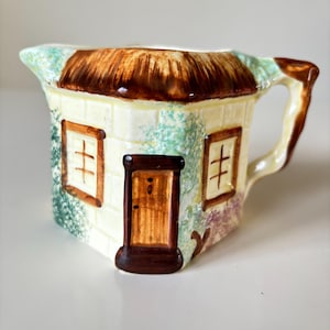 Cottage Ware c1946 Creamer Milk Jug / Pitcher by Paramount Pottery, Hand Painted English Tea Collectable, Made In England.