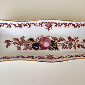 Rare Beautiful Vintage Masons Ironstone ‘Harvest Gold’ Small Rectangle Nut / Sweet Tray Dish, Made In England. Excellent Condition.