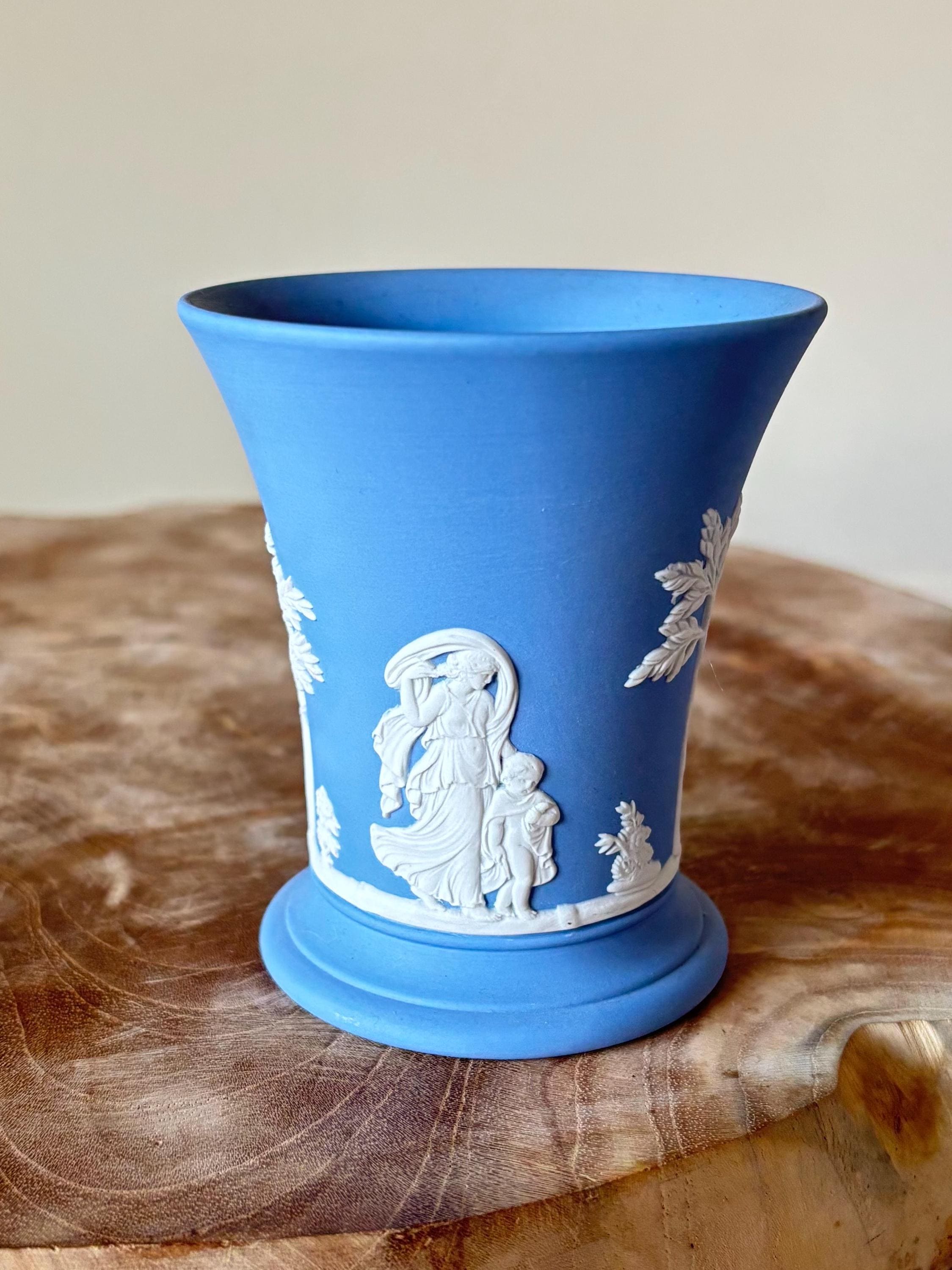 Wedgwood Blue Jasperware Spill Vase - Etsy