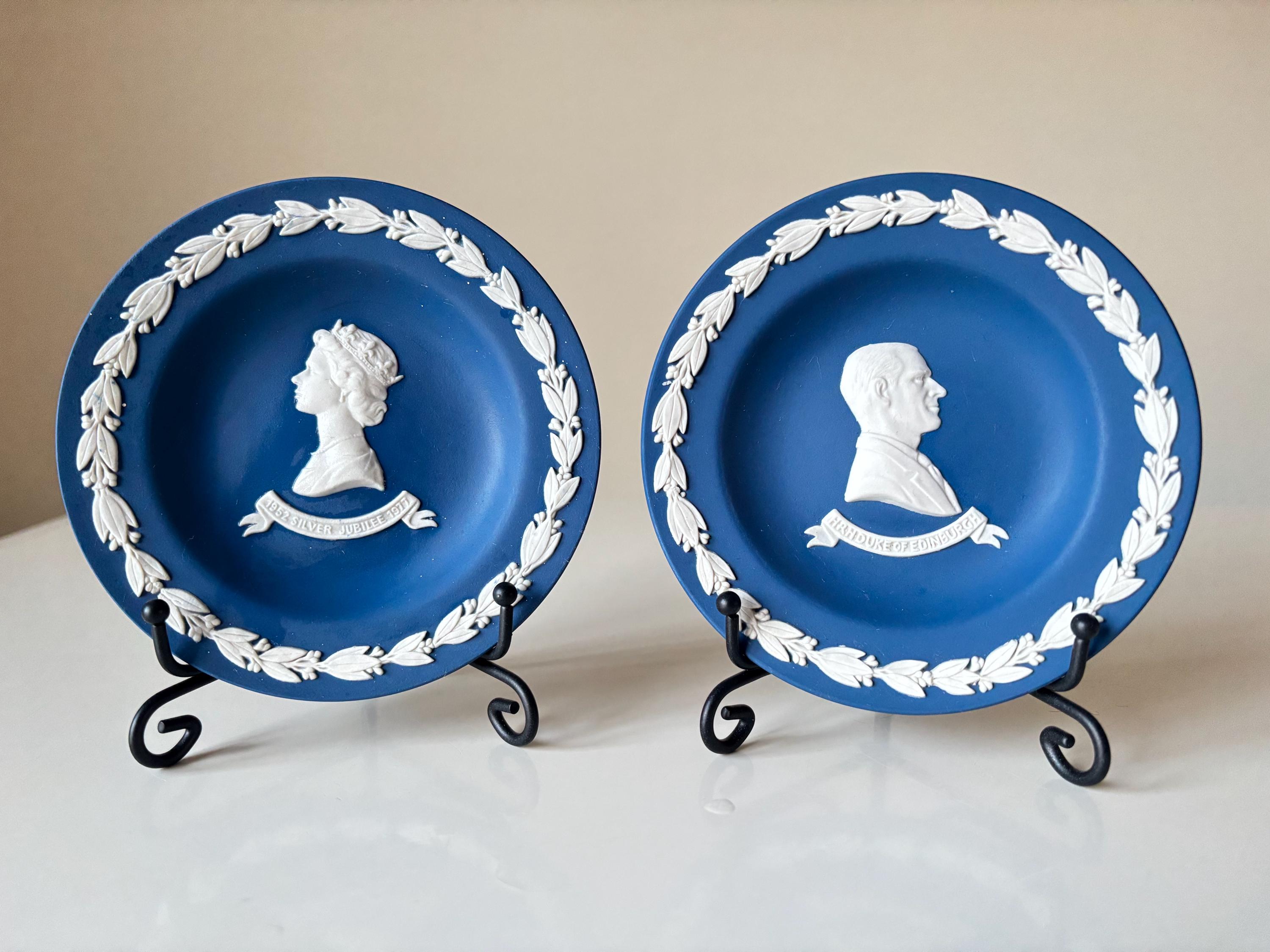 Vintage Set of Wedgwood Jasperware Queen Elizabeth II Jubilee and