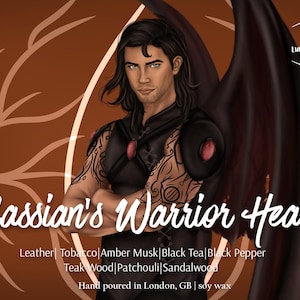 Cassian’s Warrior Heart | Bookish Candle | Officially Licensed A Court of Thorns and Roses Candle  | WoodWick Vegan Candles |Handmade Candle