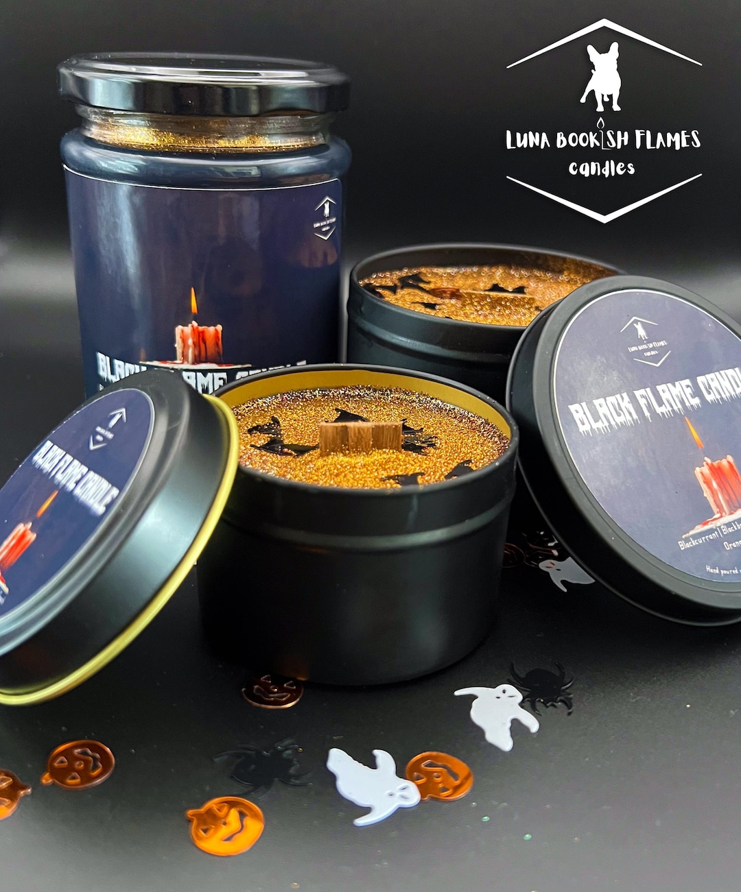 Black Flame Candle Halloween Candles Spooky Season Halloween Decoration