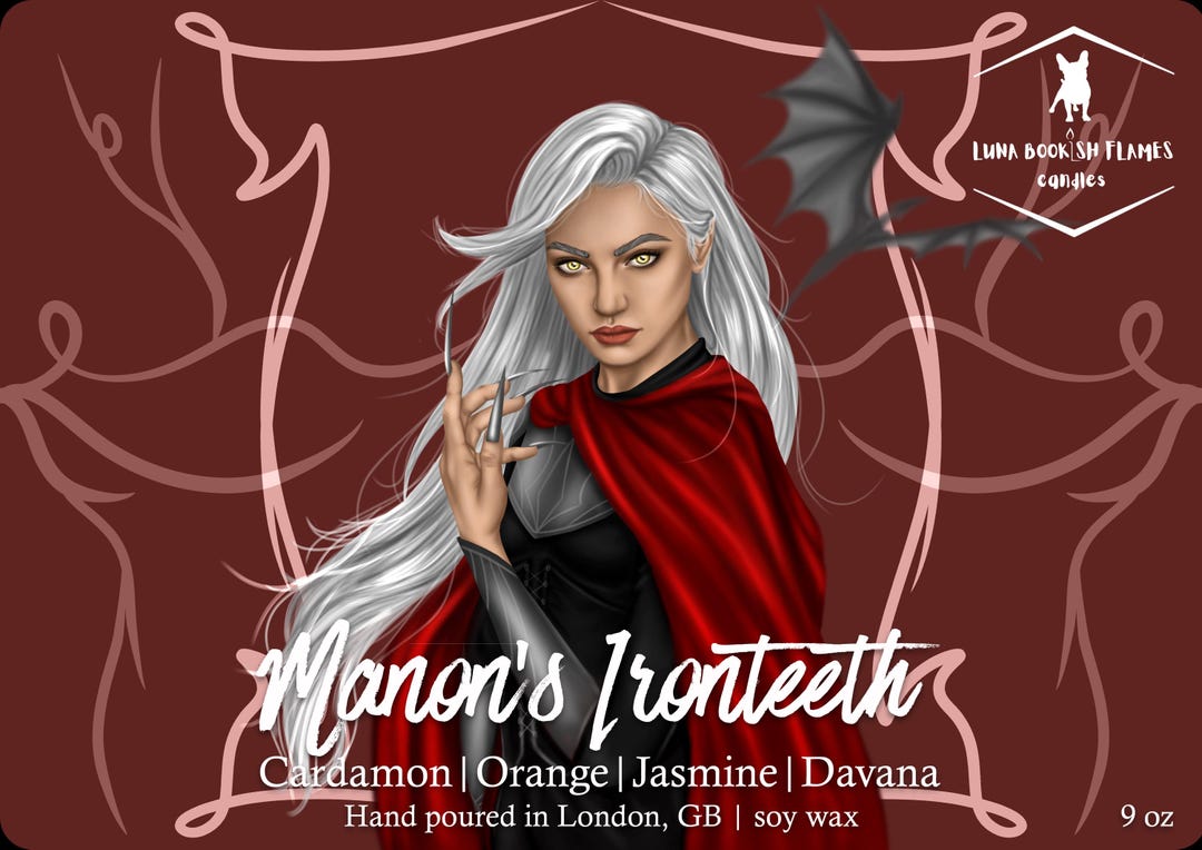 Manons Ironteeth Bookish Candle Officially Licensed Throne of Glass