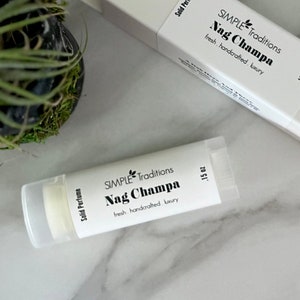 Nag Champa Solid Perfume Perfume Stick Gift for Her Fragrance Handcrafted Perfume Scented Perfume image 3