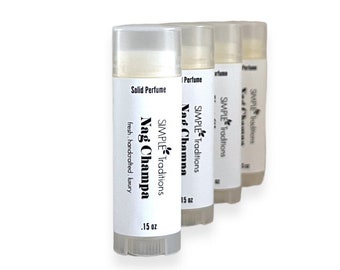 Nag Champa Solid Perfume Stick: Handcrafted Beeswax Fragrance