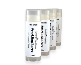 Sparkling Berry Solid Perfume: Fruity Travel Perfume (.15 oz)