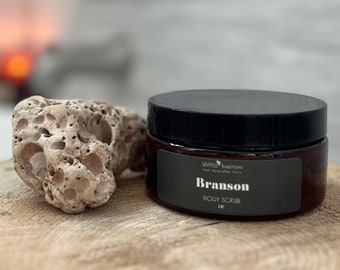 Mens Body Scrub | Branson Sugar Scrub | Mens Exfoliating Soap | Exfoliating | Shave Prep for Men | Gift for Him | Large Size | Dry Skin