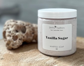 Vanilla Sugar Whipped Soap | Soap in a jar | Fluffy Whipped Soap | Vegan Soap | Cruelty Free | Body Wash