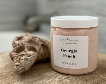 Georgia Peach Body Scrub | Whipped Scrub | Exfoliating Soap | Body Polish | Whipped Sugar Scrub | Dry Skin